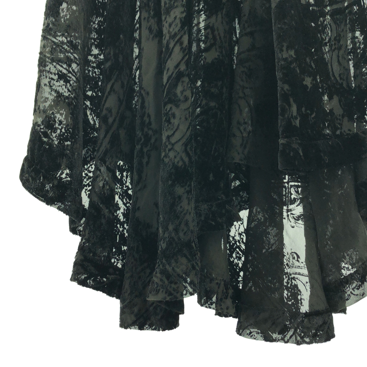 GEOFFREY B.SMALL / ジェフリーBスモール Limited Edition / hand dyed como silk and viscose velvet burn out 絵画柄 ベルベット スカート