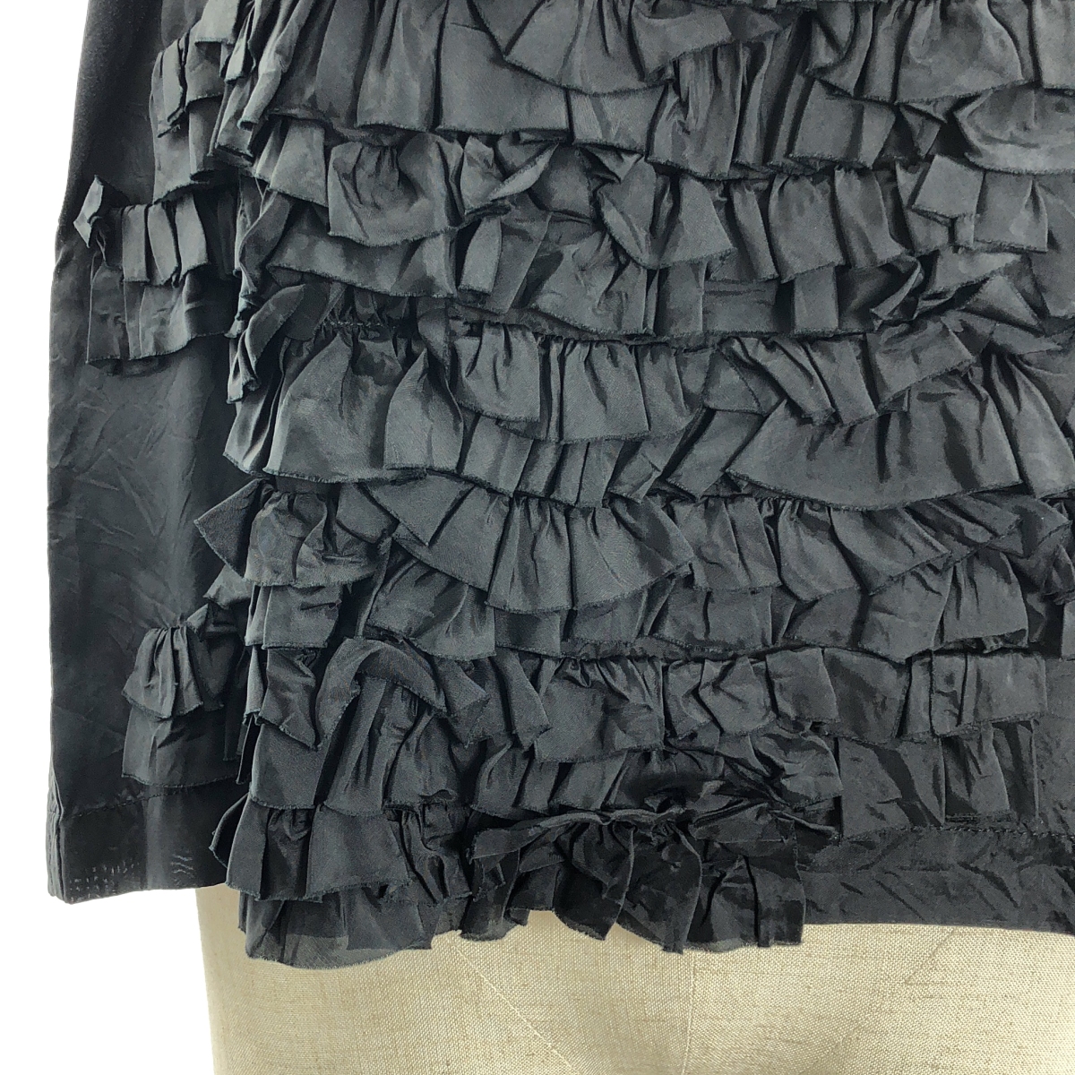 COMME des GARCONS / コムデギャルソン フリル 装飾 バックオープン アジャスター ブラウス ベスト