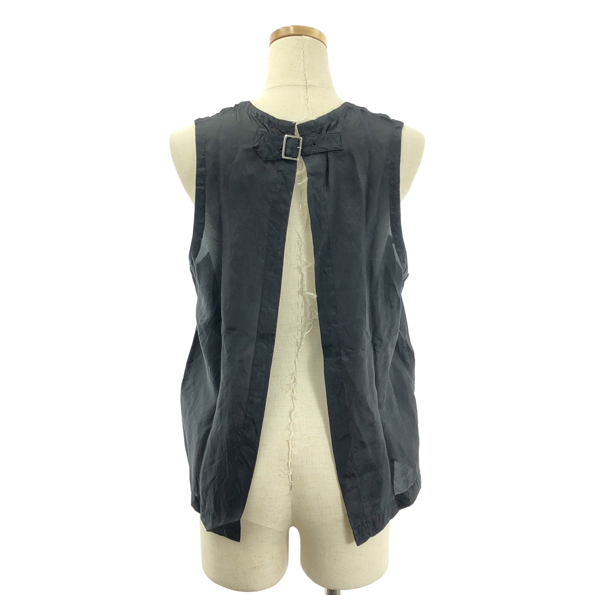 COMME des GARCONS / コムデギャルソン フリル 装飾 バックオープン アジャスター ブラウス ベスト