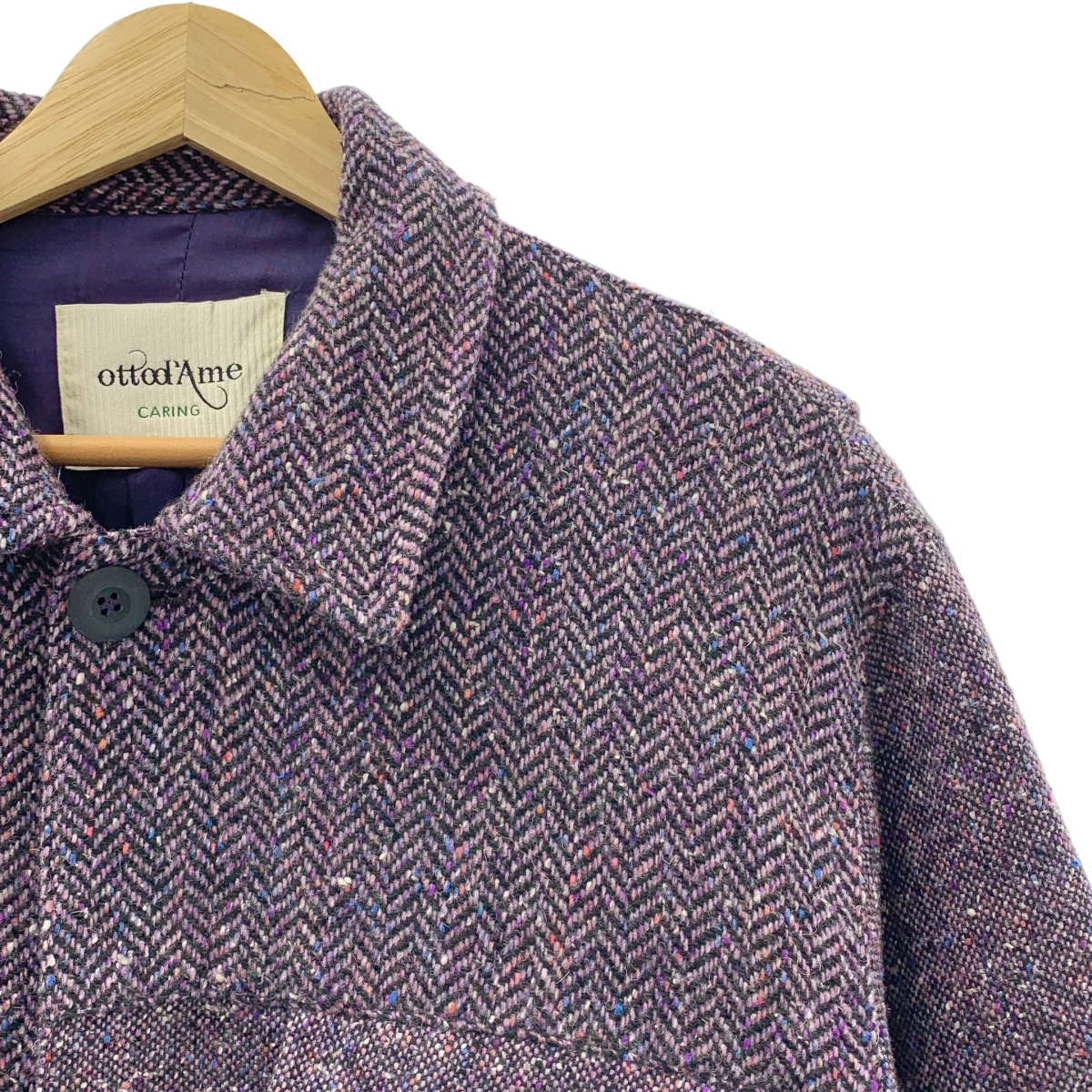 その他 ヘリンボーン 切替 ツイード ジャケット