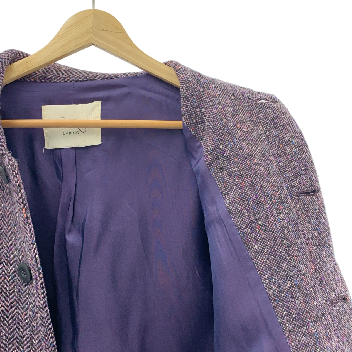 その他 ヘリンボーン 切替 ツイード ジャケット