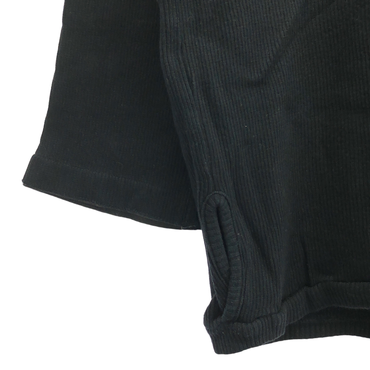 Y's / ワイズヨウジヤマモト コットン ボタンスリーブ ハイネック リブ カットソー