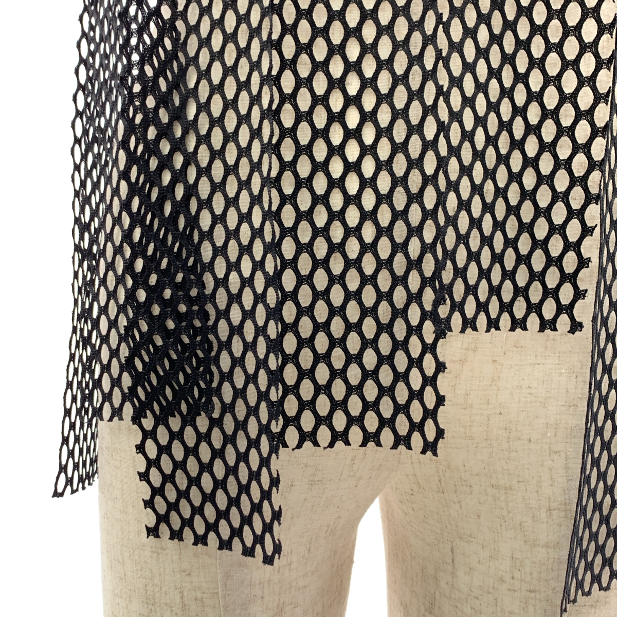 COMME des GARCONS HOMME PLUS / コムデギャルソンオムプリュス ポリエステル 変形 メッシュ カットソー Tシャツ