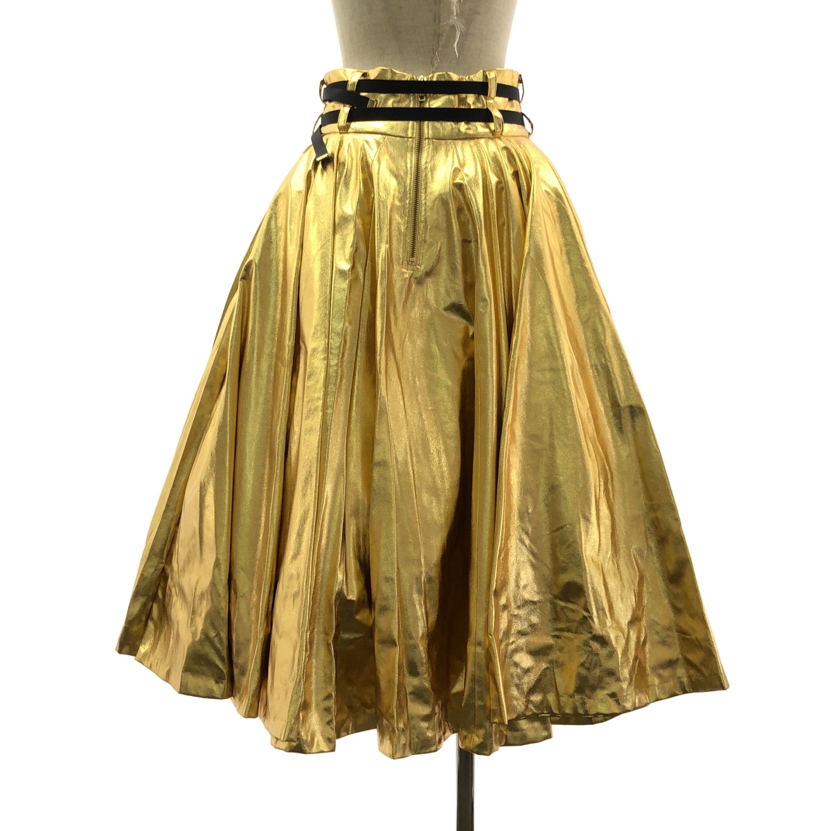 CLEANA / クリーナ ダブルベルテッド プリーツ ボリューム スカート / チュール裏地付き