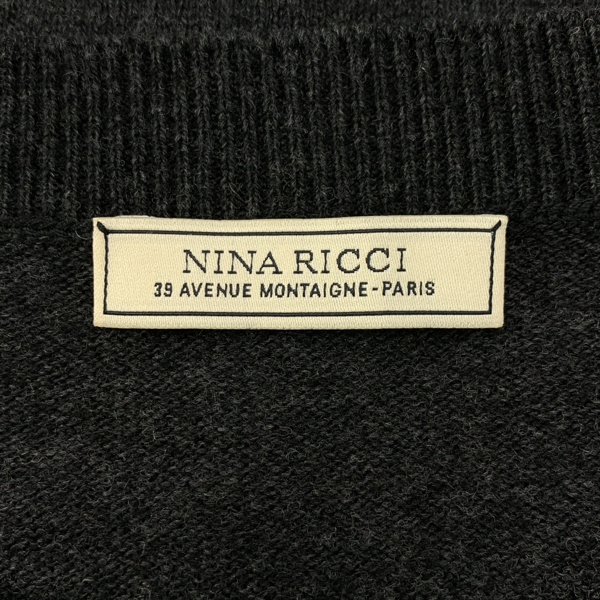 NINA RICCI / ニナリッチ レース切替 クルーネック ニット セーター