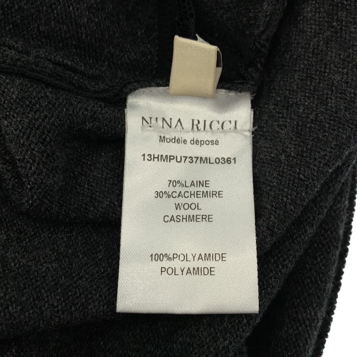 NINA RICCI / ニナリッチ レース切替 クルーネック ニット セーター