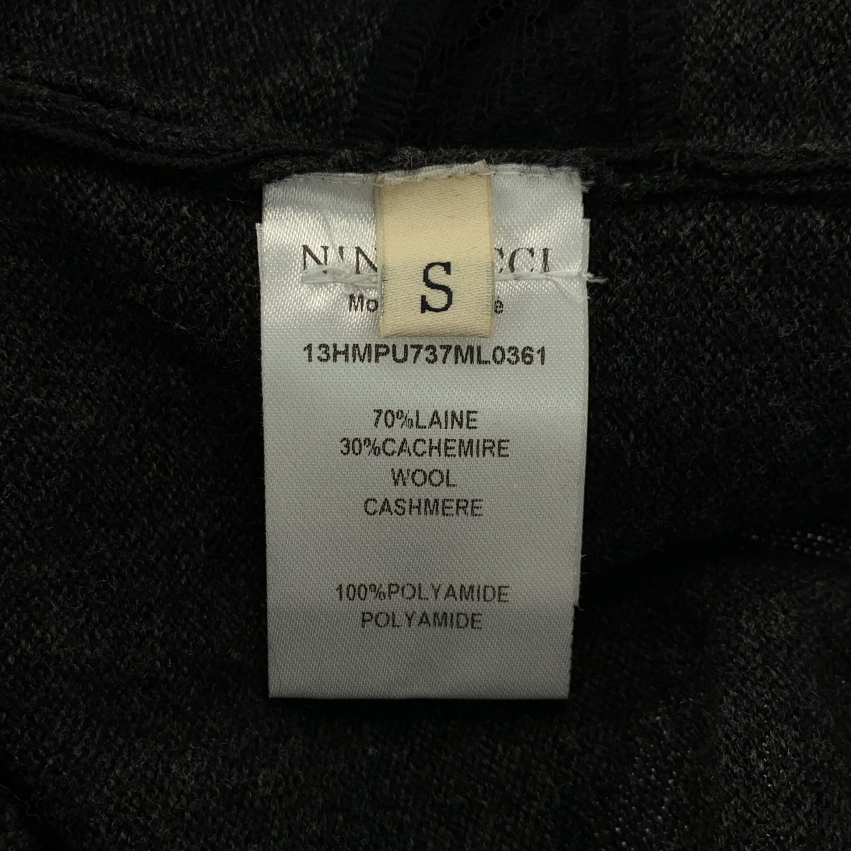 NINA RICCI / ニナリッチ レース切替 クルーネック ニット セーター