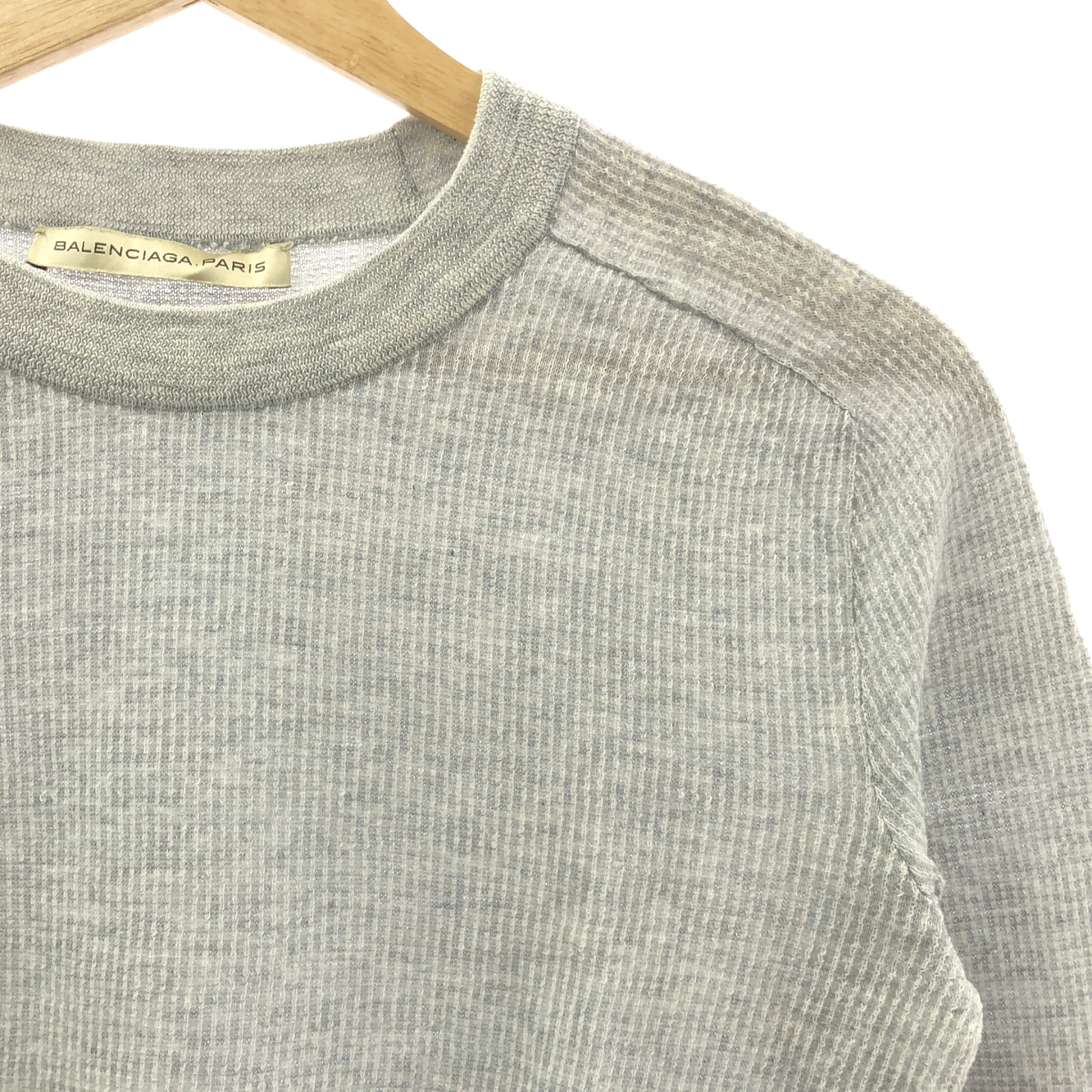 BALENCIAGA / バレンシアガ コットン リネン クルーネック カットソー