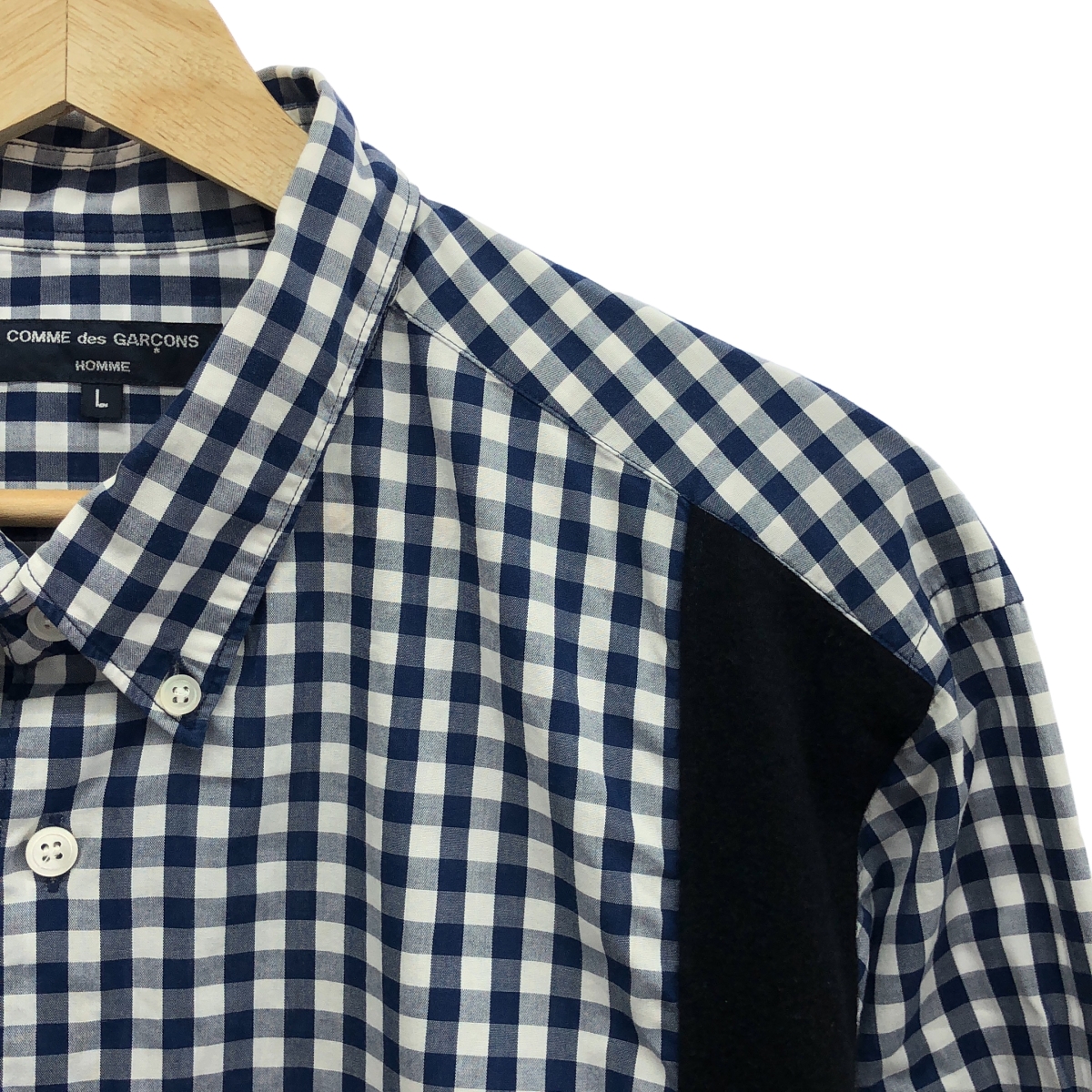 COMME des GARCONS HOMME / コムデギャルソンオム ウール切替 ギンガムチェック シャツ