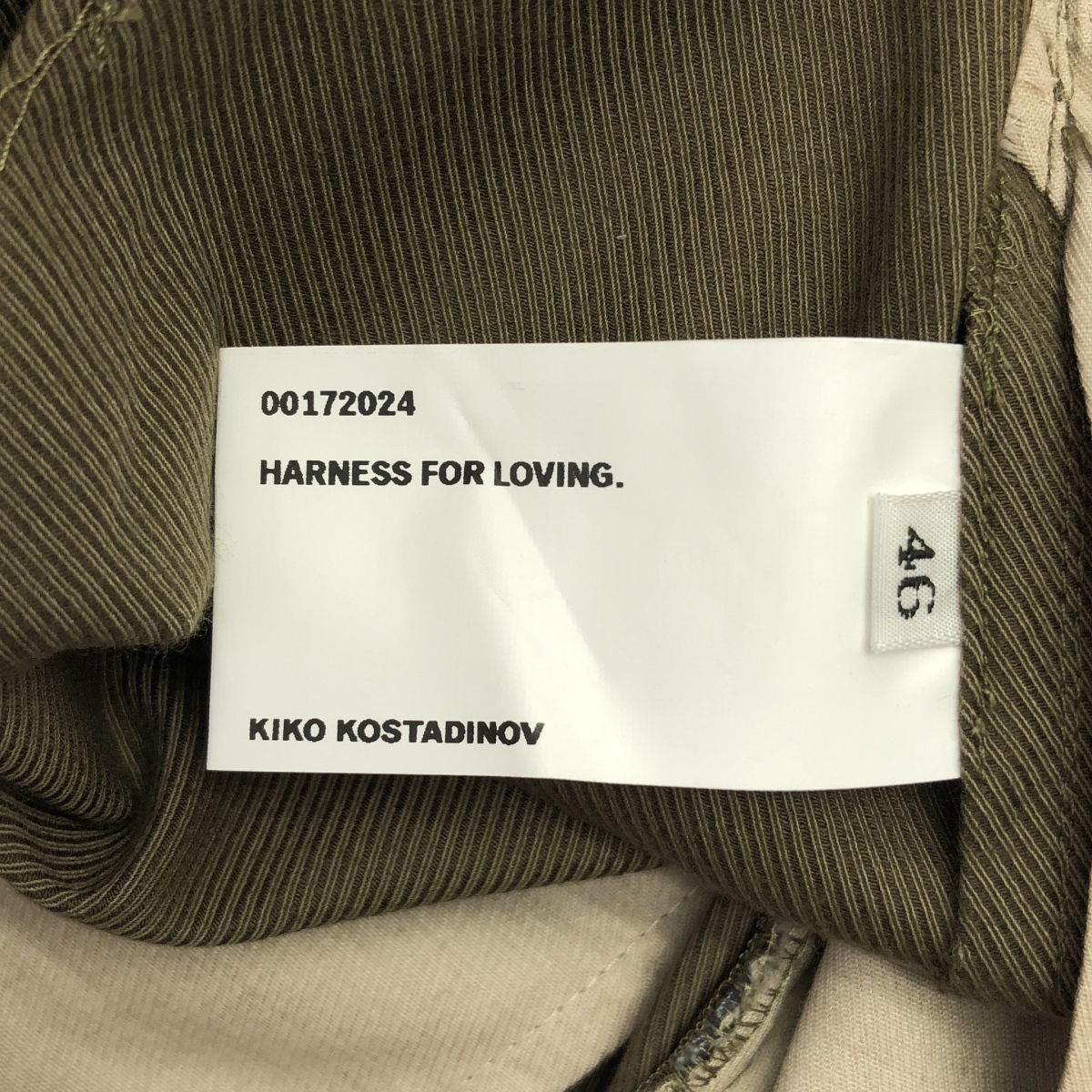 Kiko Kostadinov / キココスタディノフ OHNE K-DART TROUSER ポリエステル ウール 立体裁断 フレア トラウザー パンツ