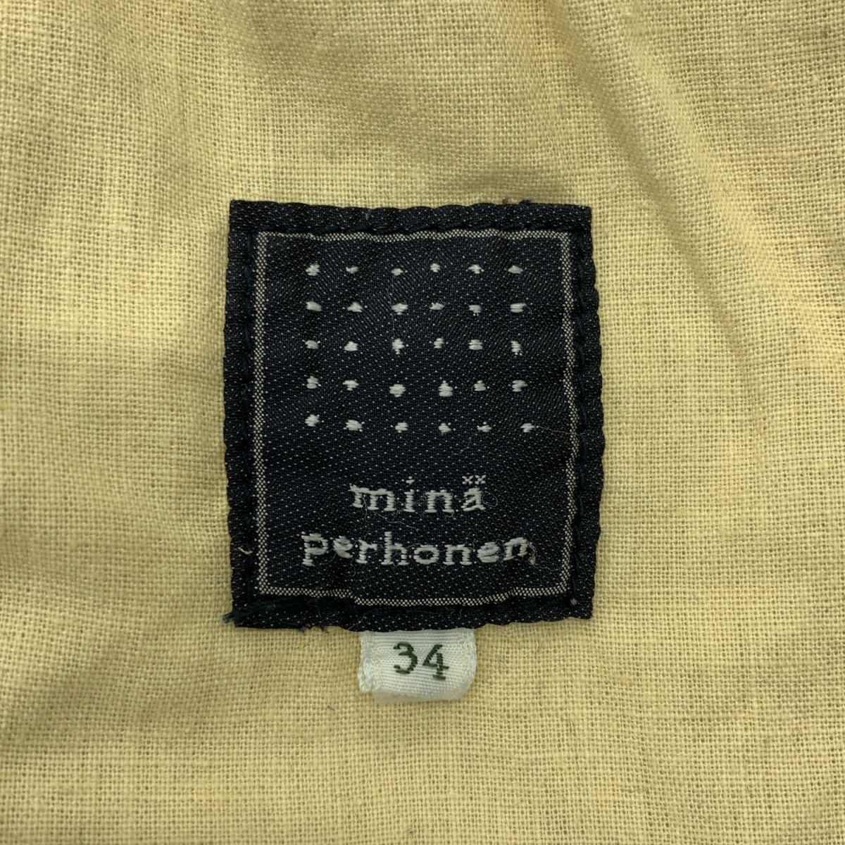 mina perhonen / ミナペルホネン always / オールウェイズ レザーパッチ セルビッチ デニムパンツ