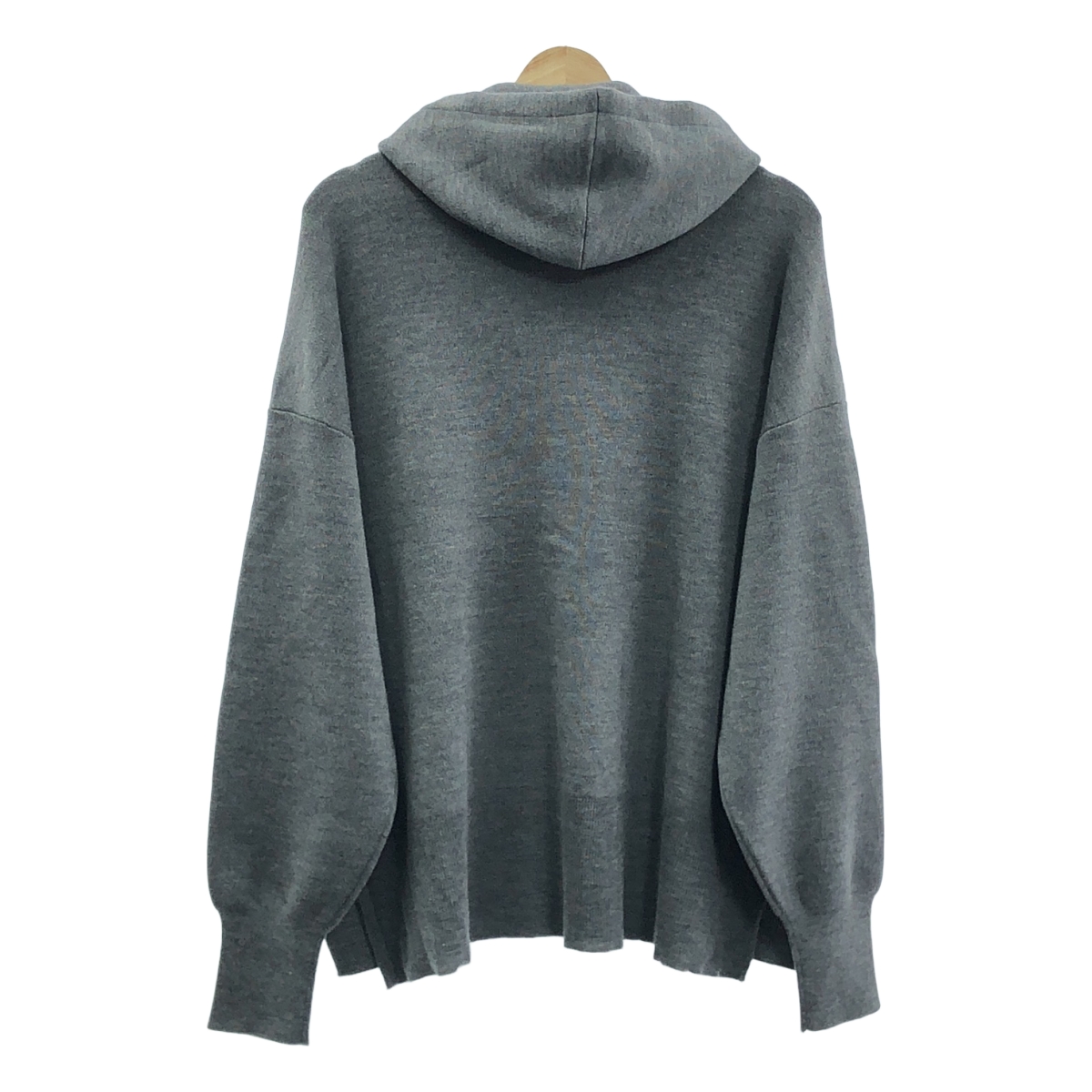 ENFOLD / エンフォルド HOODED-PULLOVER / ウール スリット ニット フーディ