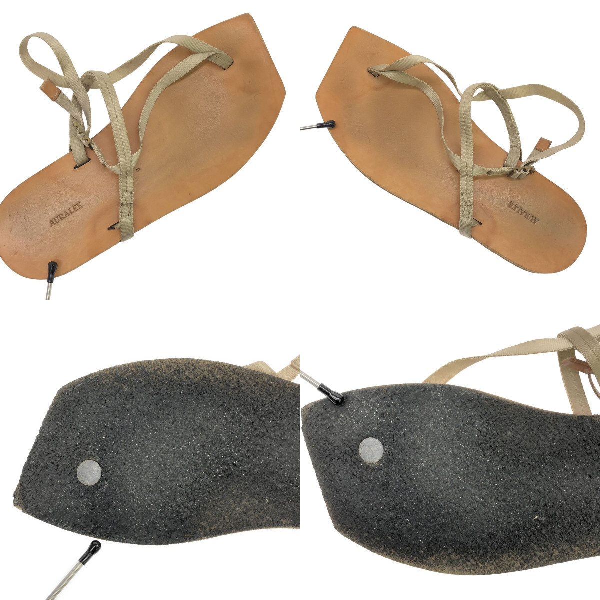 AURALEE / オーラリー BELTED LEATHER SANDALS MADE BY FOOT THE COACHER ベルテッド レザー サンダル フットザコーチャー