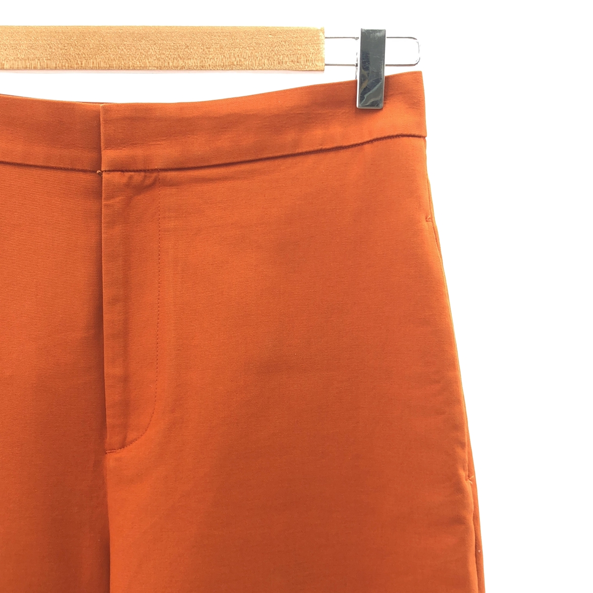 ENFOLD / エンフォルド テラコッタ ストレッチコットン ワイドパンツ