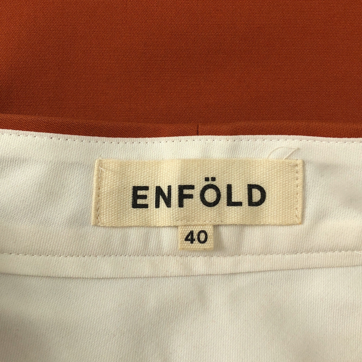 ENFOLD / エンフォルド テラコッタ ストレッチコットン ワイドパンツ