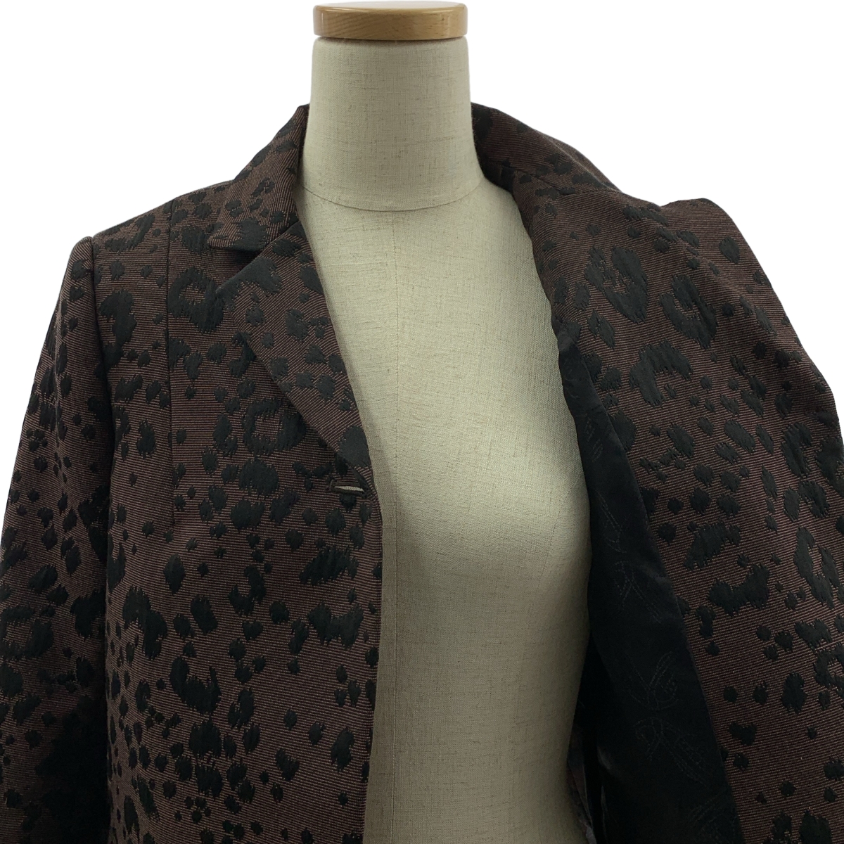 VIVIENNE WESTWOOD RED LABEL / ヴィヴィアンウエストウッドレッドレーベル レオパード オーブ ボタン シングルジャケット / 柄総裏地