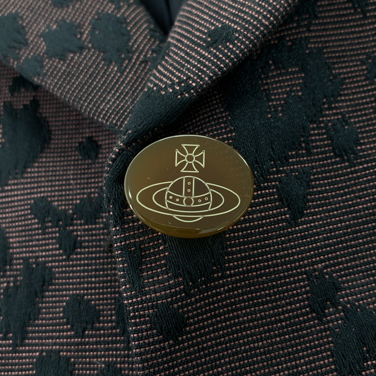 VIVIENNE WESTWOOD RED LABEL / ヴィヴィアンウエストウッドレッドレーベル レオパード オーブ ボタン シングルジャケット / 柄総裏地