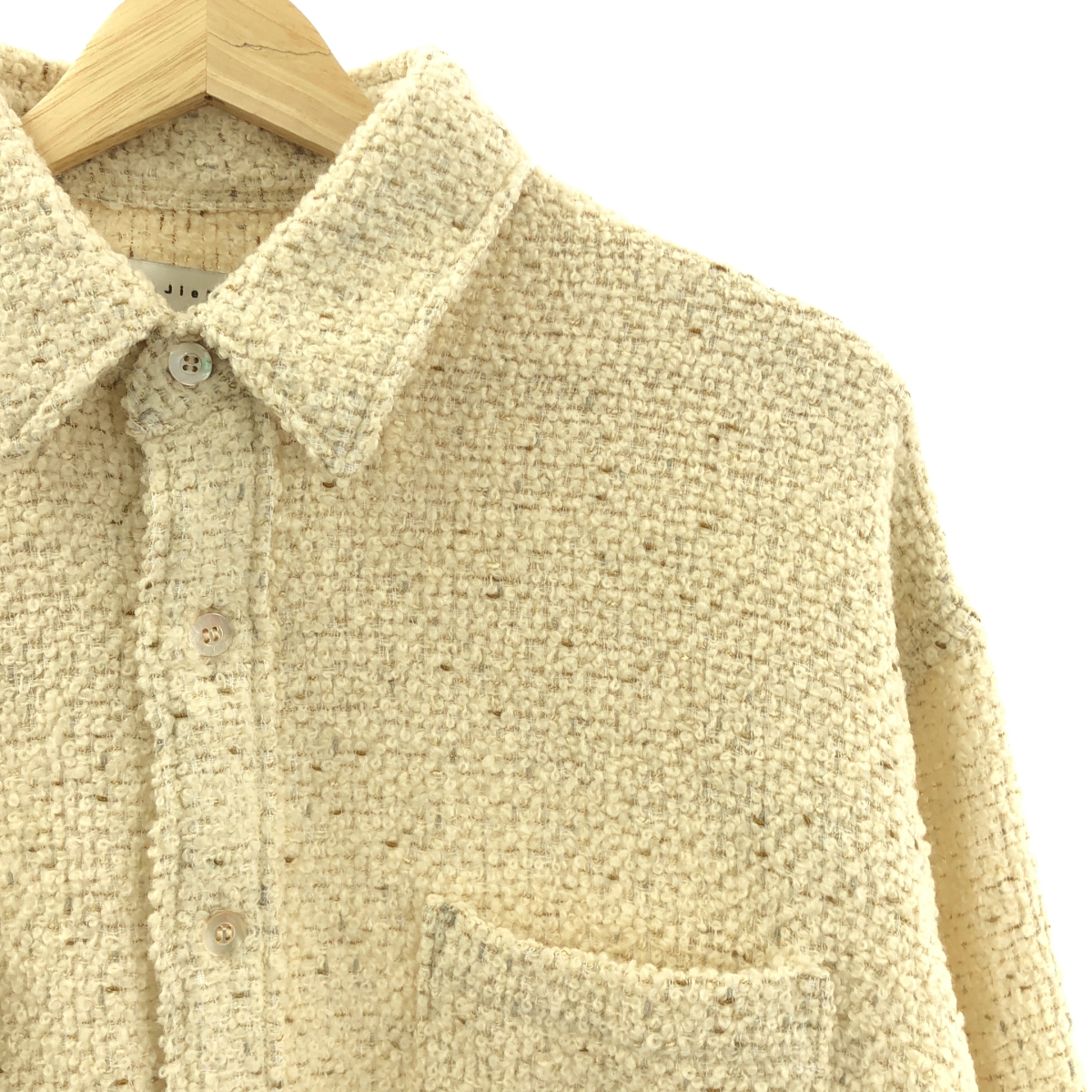 JieDa / ジエダ TWEED OVER SIZE SHIRT ツイード オーバーサイズ シャツ