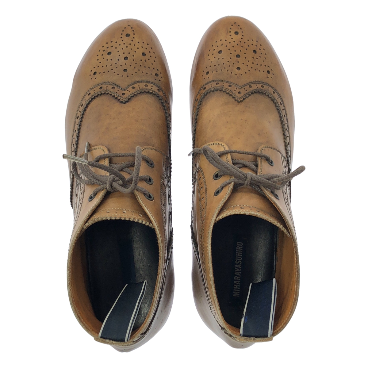 MIHARA YASUHIRO / ミハラヤスヒロ ウイングメダリオンチップ レザー サボ ブーツ