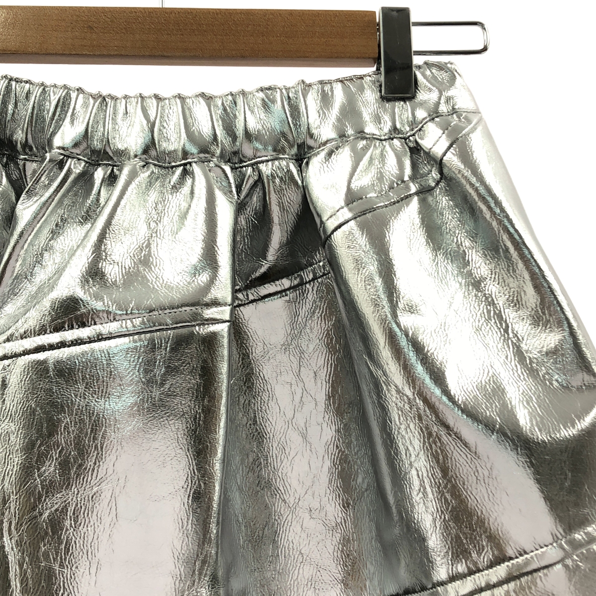 BLACK COMME des GARCONS / ブラックコムデギャルソン メタリック 螺旋 フレアスカート