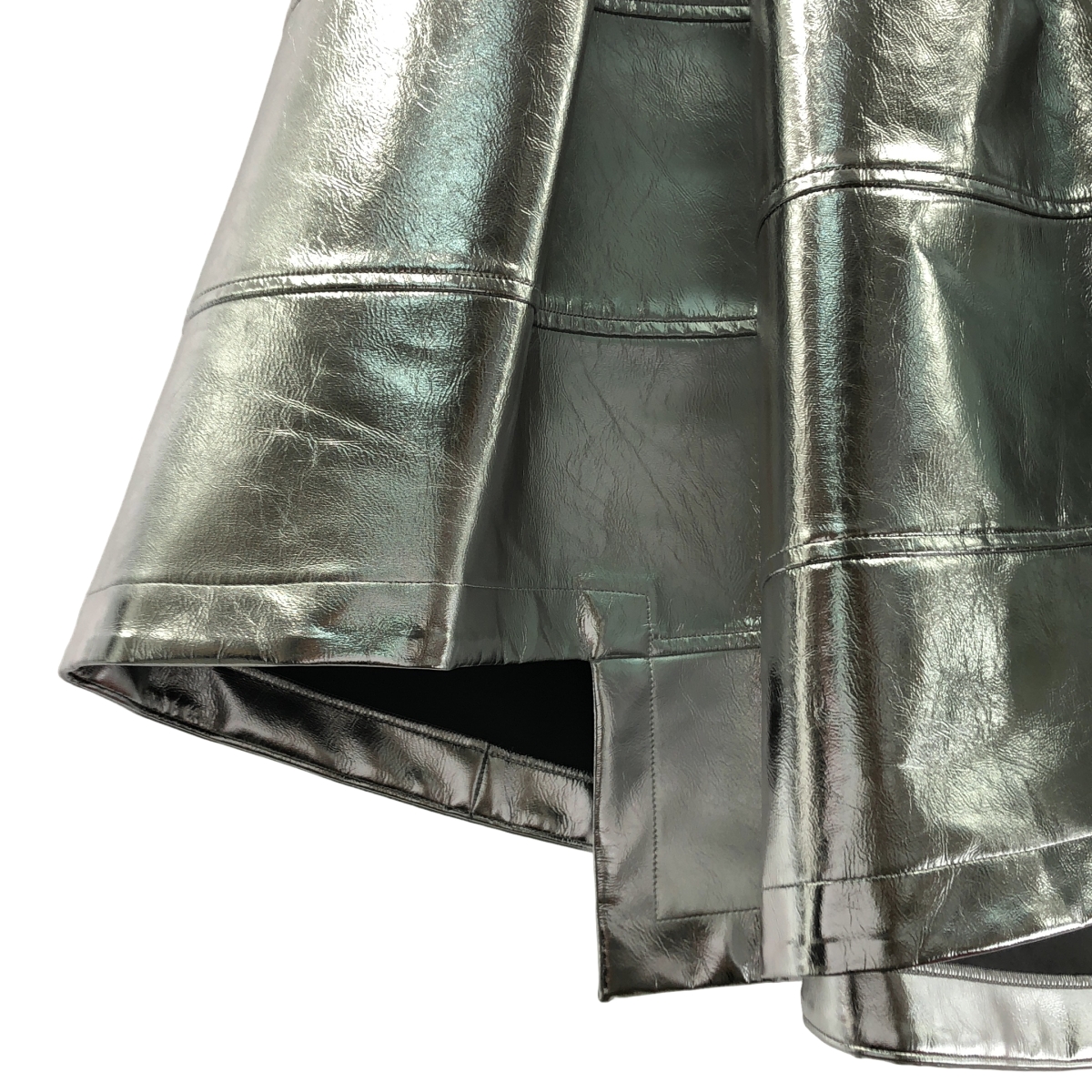 BLACK COMME des GARCONS / ブラックコムデギャルソン メタリック 螺旋 フレアスカート