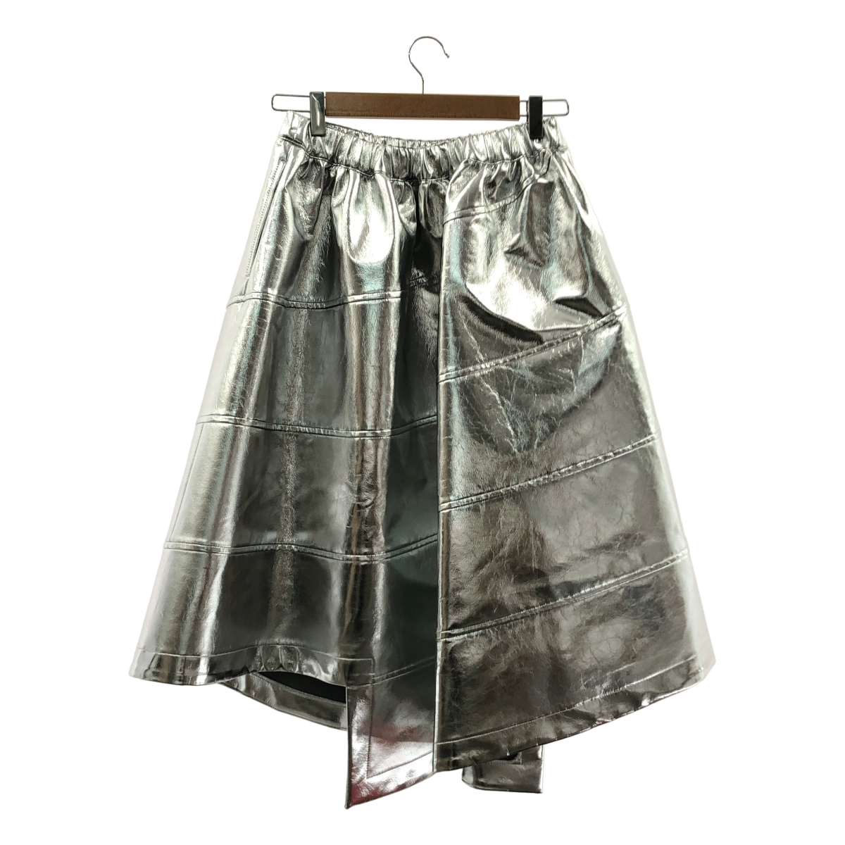 BLACK COMME des GARCONS / ブラックコムデギャルソン メタリック 螺旋 フレアスカート