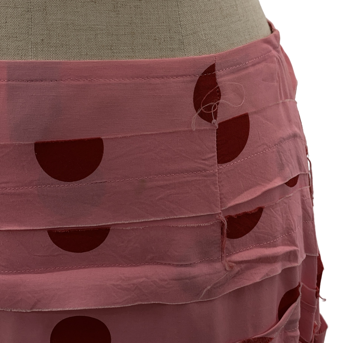 tricot COMME des GARCONS / トリココムデギャルソン ドット アシンメトリー ティアード スカート