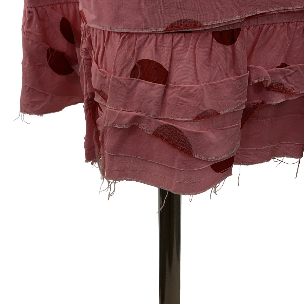 tricot COMME des GARCONS / トリココムデギャルソン ドット アシンメトリー ティアード スカート