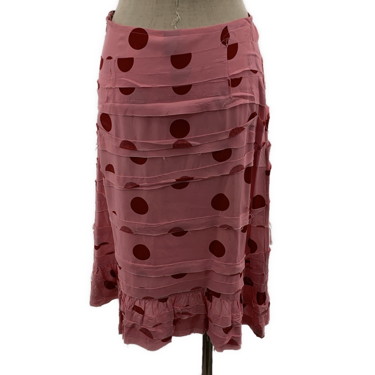 tricot COMME des GARCONS / トリココムデギャルソン ドット アシンメトリー ティアード スカート