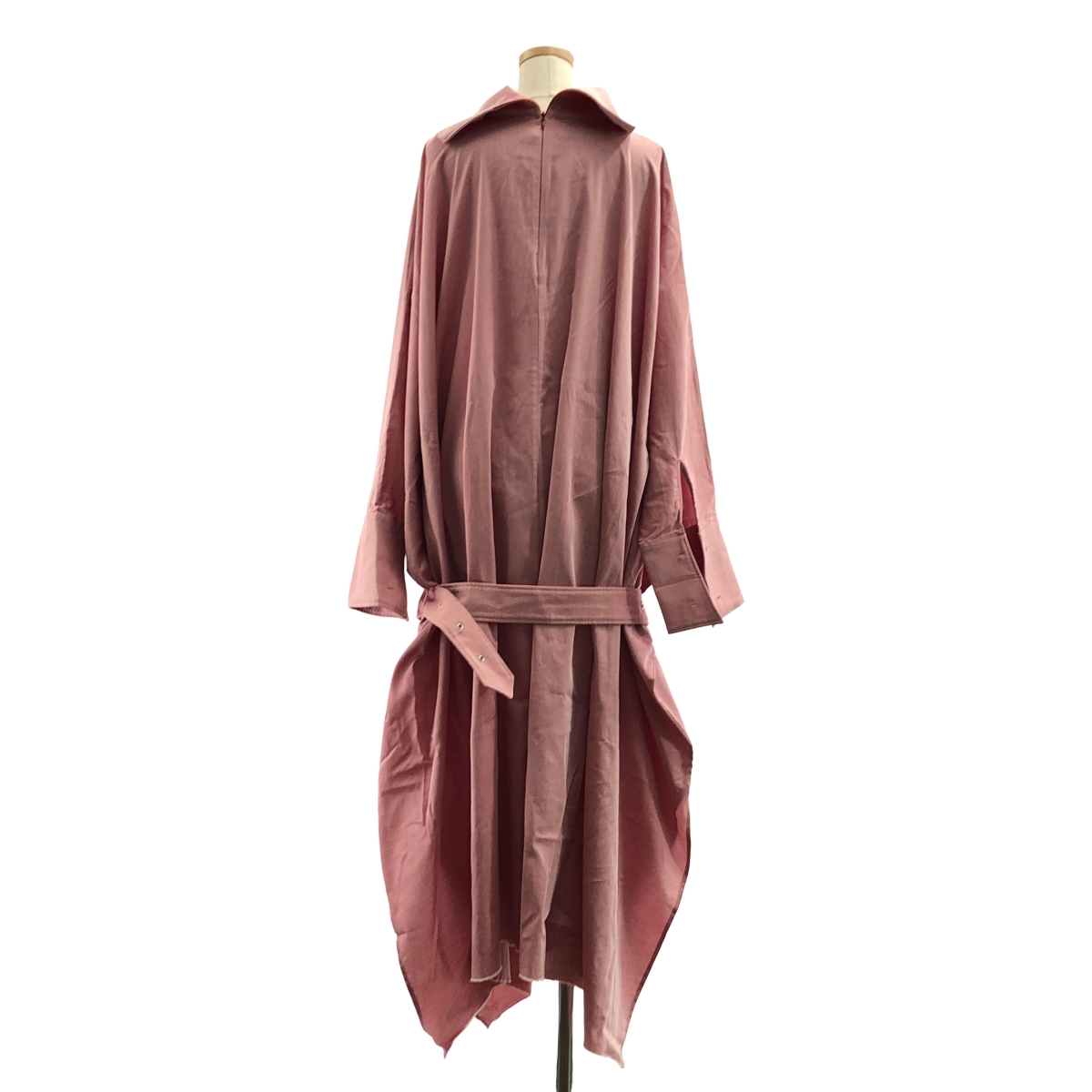 その他 オーバーシルエット ベルテッド スリット ワンピース