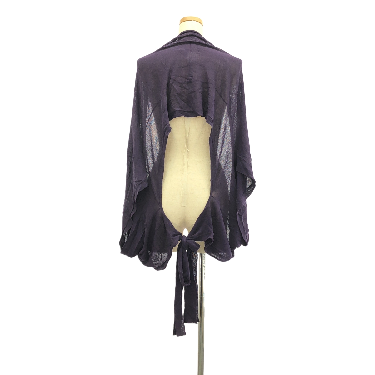 YOHJI YAMAMOTO +NOIR / ヨウジヤマモトプリュスノアール コットン 変形  ニット カーディガン