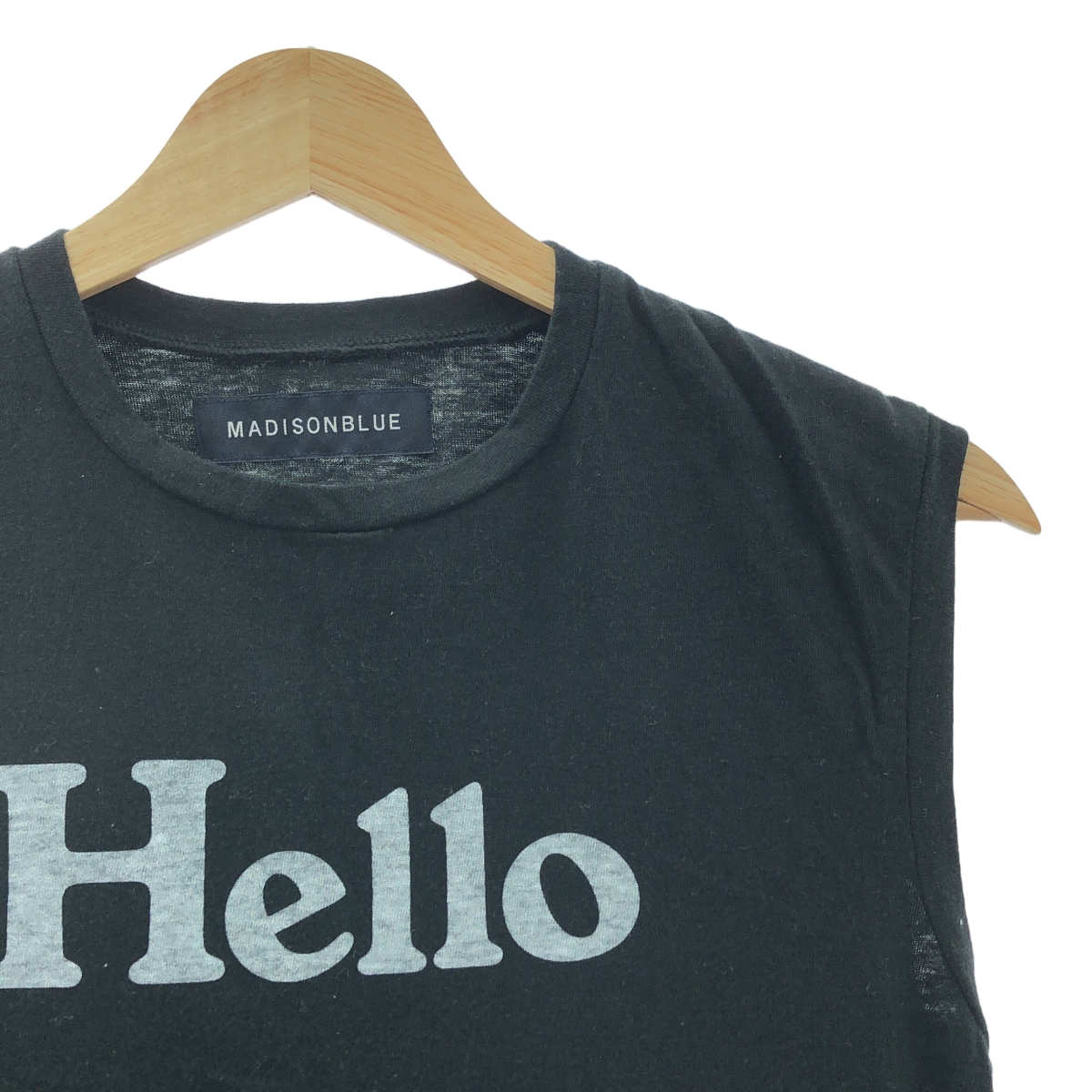 MADISON BLUE / マディソンブルー Hello ロゴ  クルーネック タンクトップ カットソー