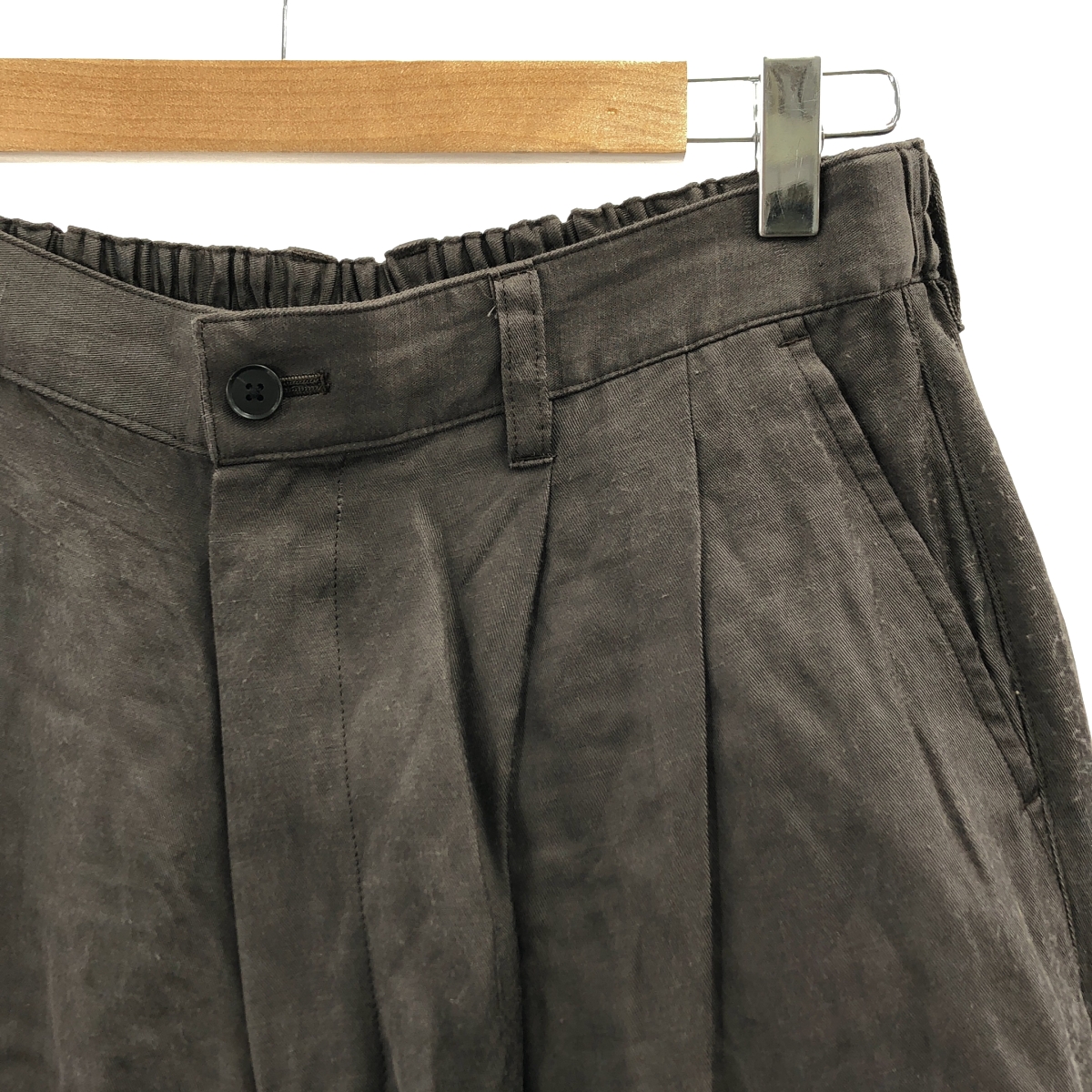 stein / シュタイン VIS/LI TWILL WIDE EASY TROUSERS / ヴィスコースレーヨン リネン ドローストリング ワイドパンツ