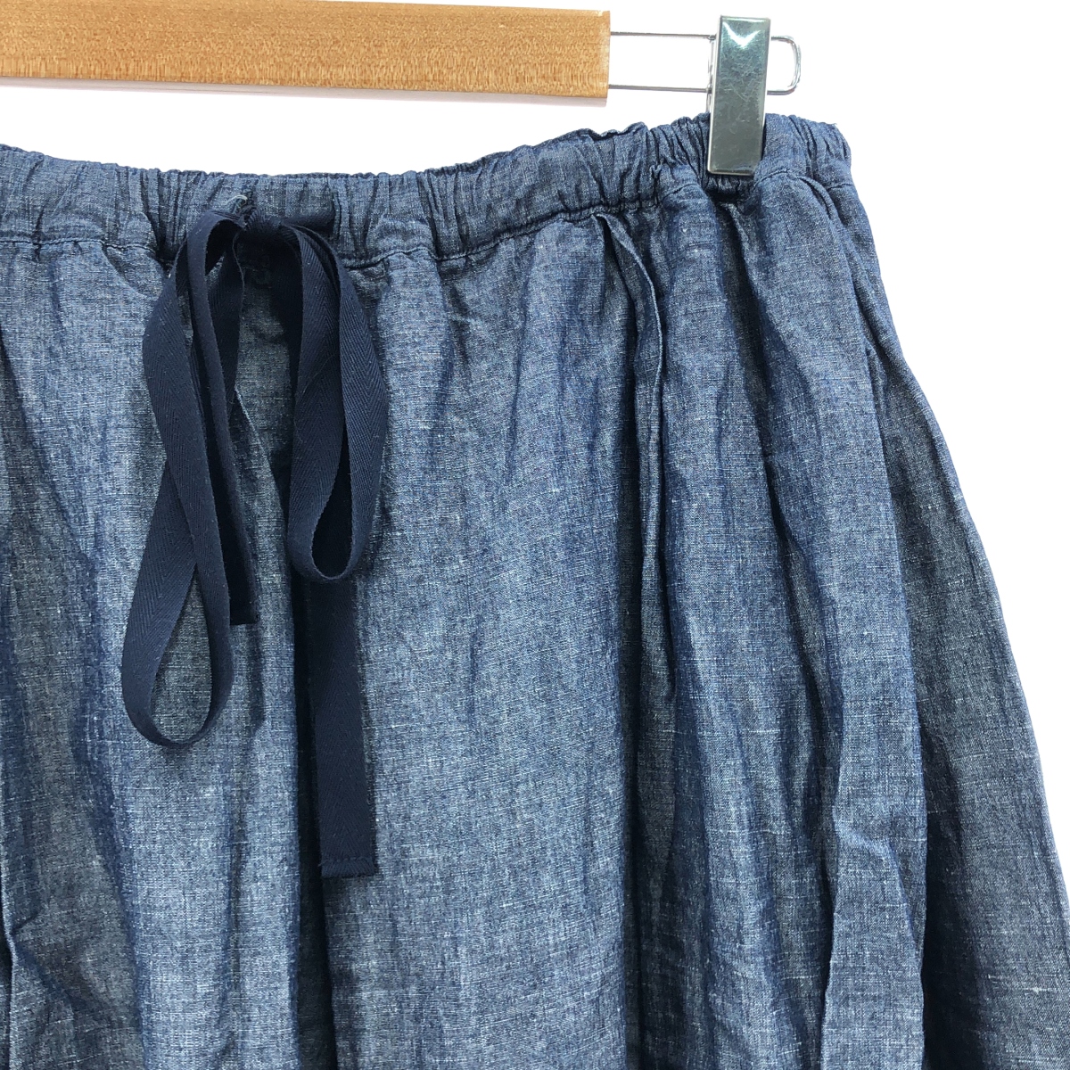 Gauze# / ガーゼ ドローストリング ギャザー ボリューム ロングスカート