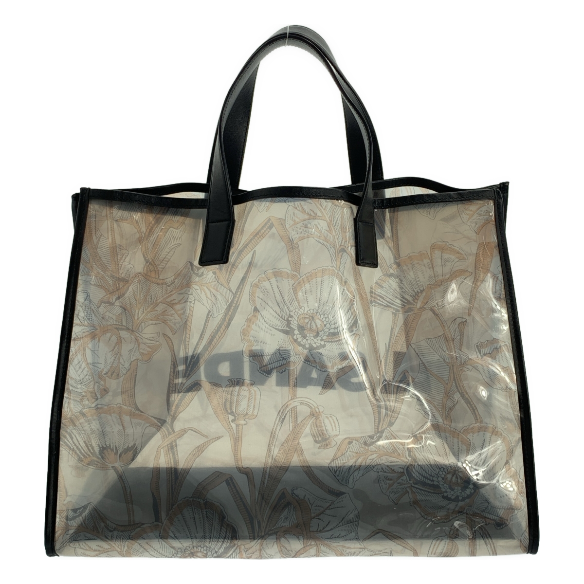 JIL SANDER / ジルサンダー プリント 総柄 PVC ワイド トートバッグ