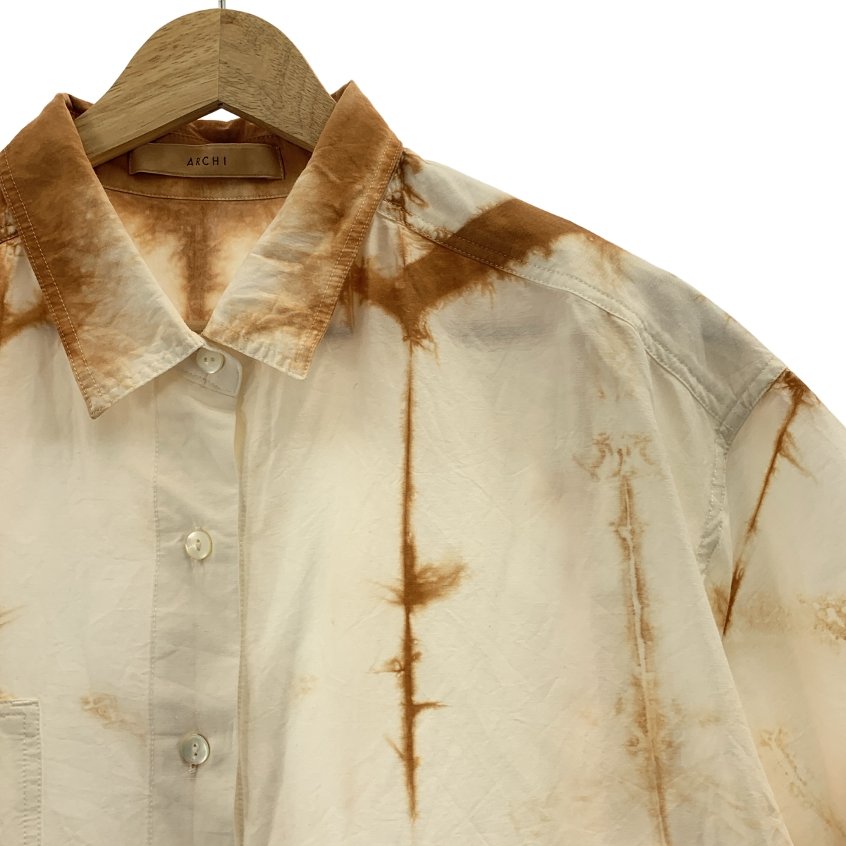 ARCHI / アーキ PLANT DYEING SHIRTS コットン シルク 草木染め 半袖シャツ