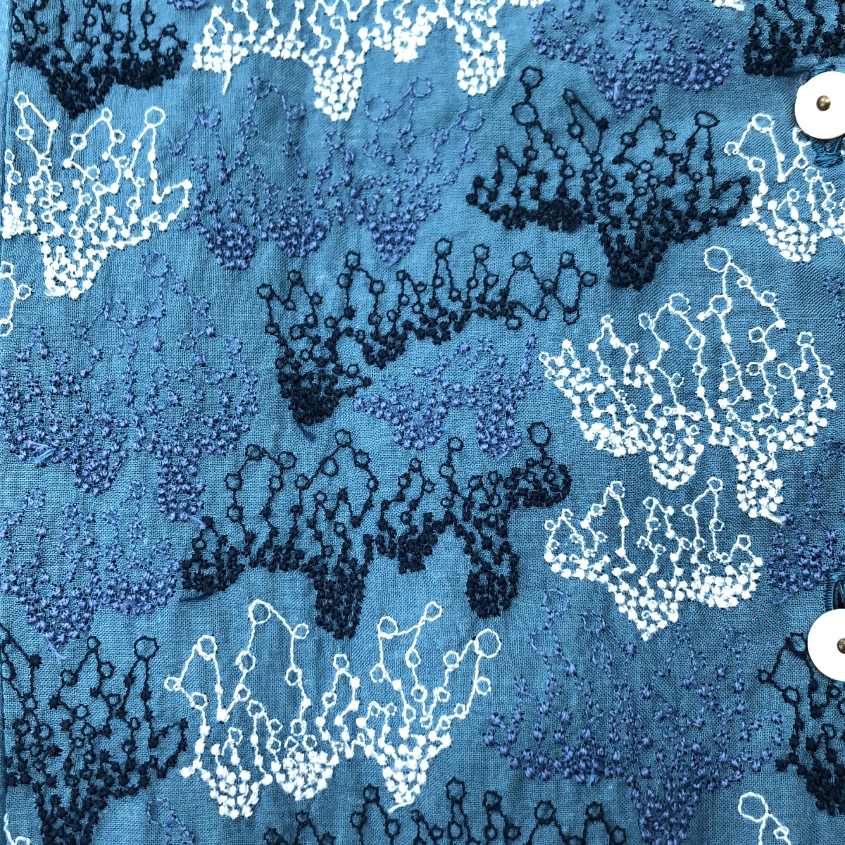 mina perhonen / ミナペルホネン trickle / エンブロイダリー ギャザー シャツ ブラウス