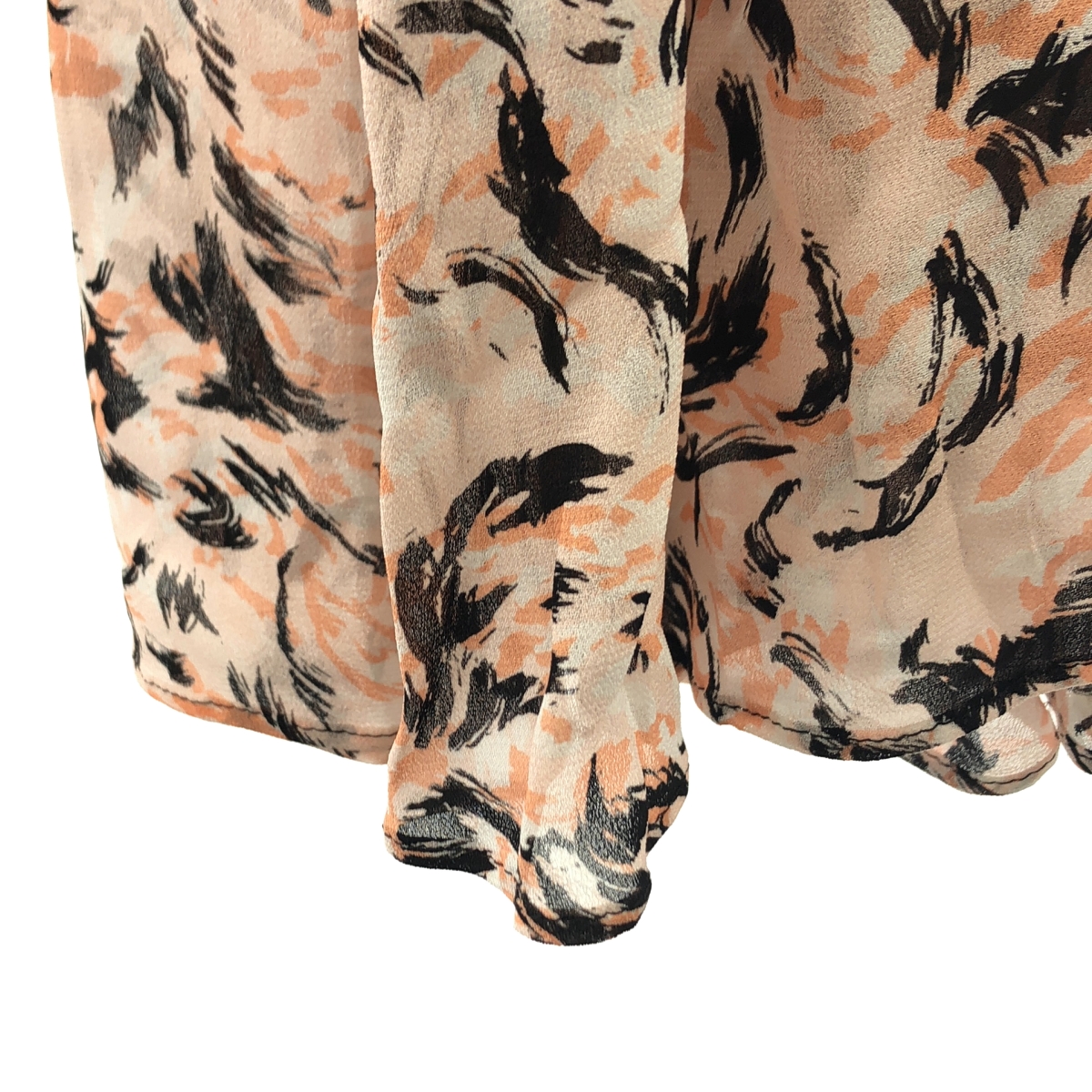 Proenza Schouler / プロエンザスクーラー レーヨン 総柄 ギャザー ボリューム ドレス ワンピース