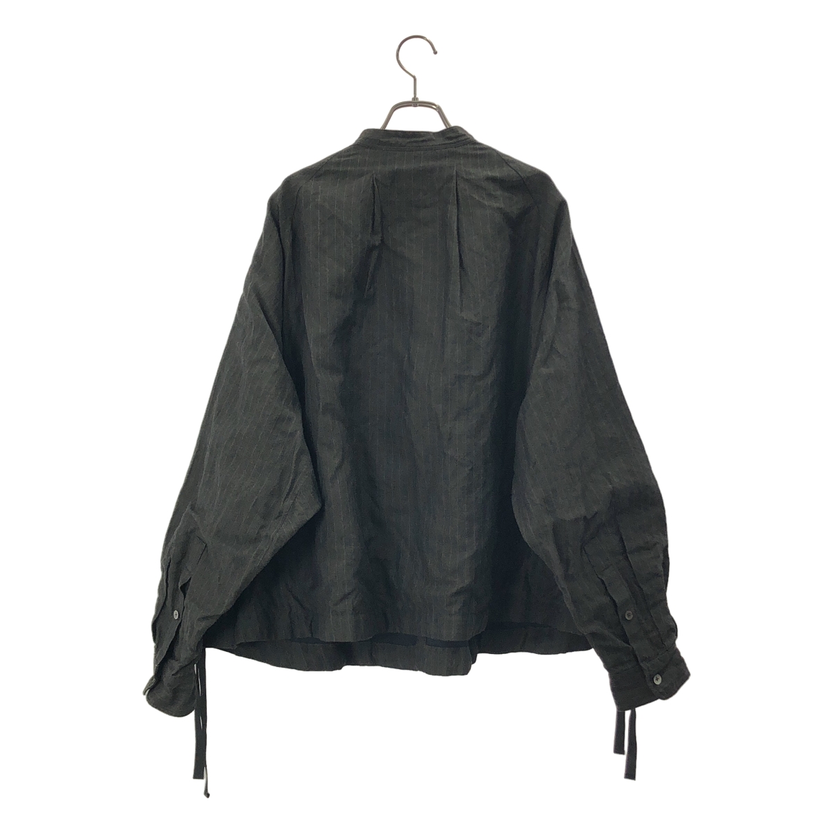 MAINU / マイヌ ストライプ バンドカラー シャツ ジャケット