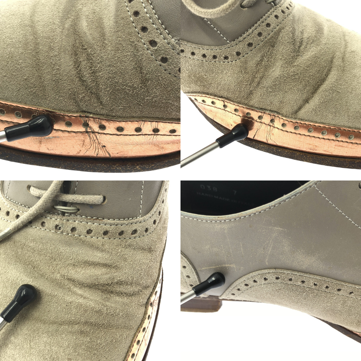 LANVIN / ランバン レザー スエード切替 レースアップ ドレスシューズ