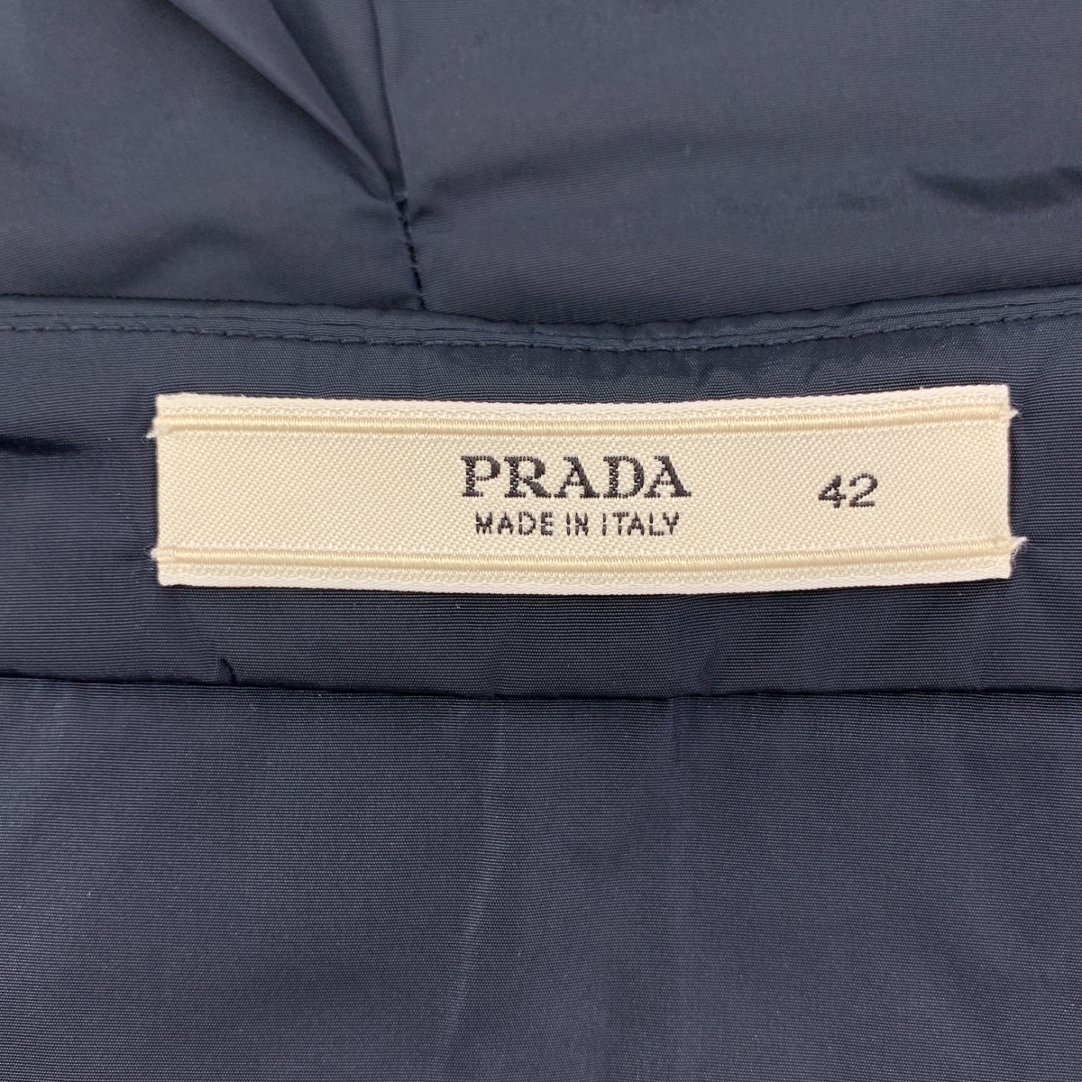 PRADA / プラダ サイドジップ ボリューム スカート / 裏地付き