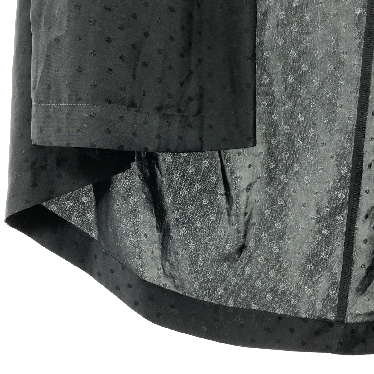 JUNYA WATANABE COMME des GARCONS / ジュンヤワタナベ RECONSTRUCTED HOODIE 再構築 ドット ドッキング パーカー ワンピース