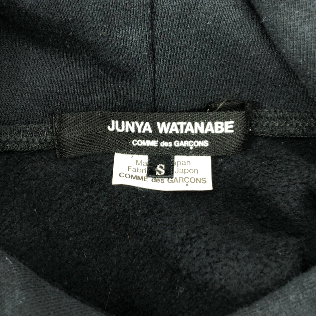 JUNYA WATANABE COMME des GARCONS / ジュンヤワタナベ RECONSTRUCTED HOODIE 再構築 ドット ドッキング パーカー ワンピース