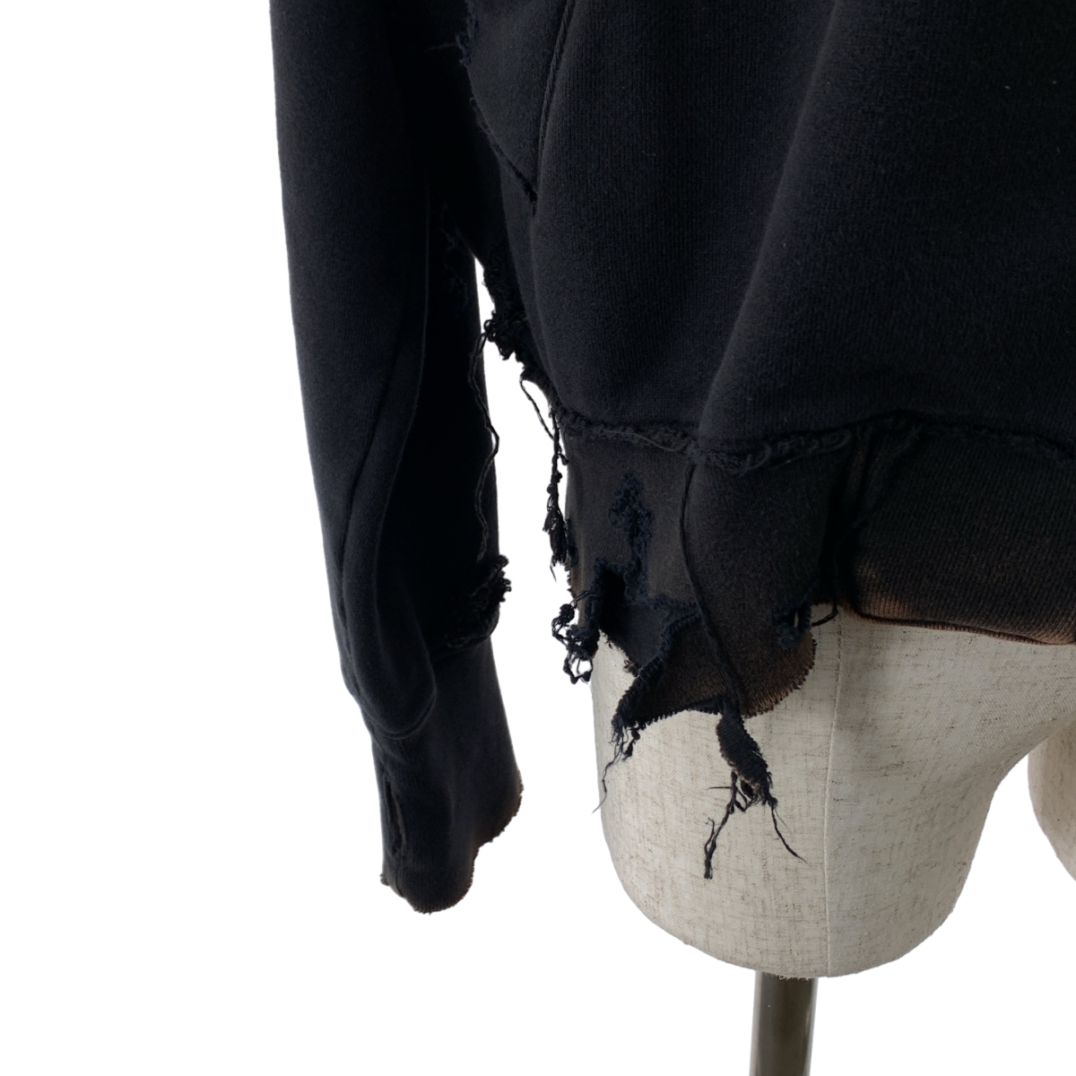 その他 SLANT ZIP DAMAGED PARKA / 染め加工 デストロイ スウェット フーディ