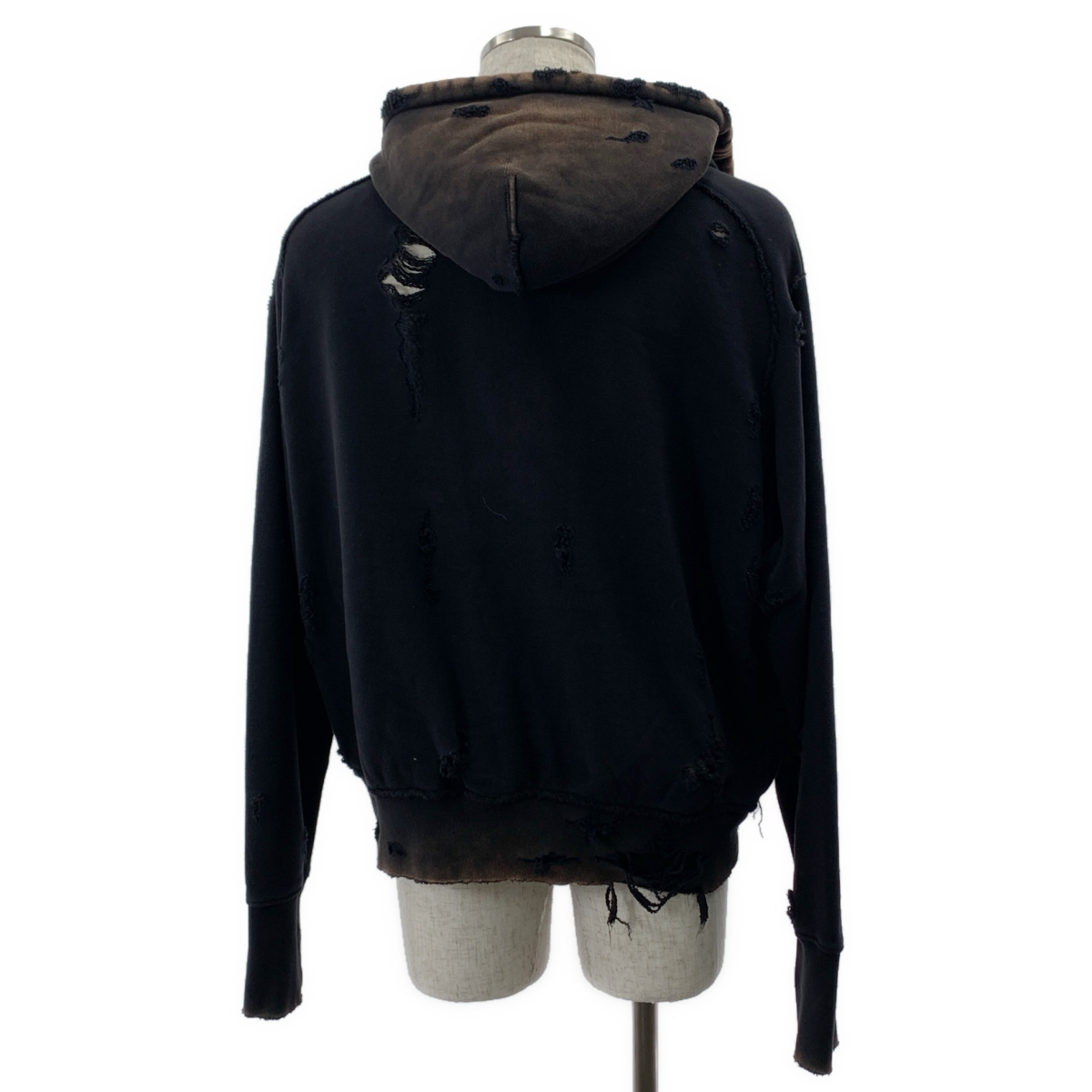 その他 SLANT ZIP DAMAGED PARKA / 染め加工 デストロイ スウェット フーディ