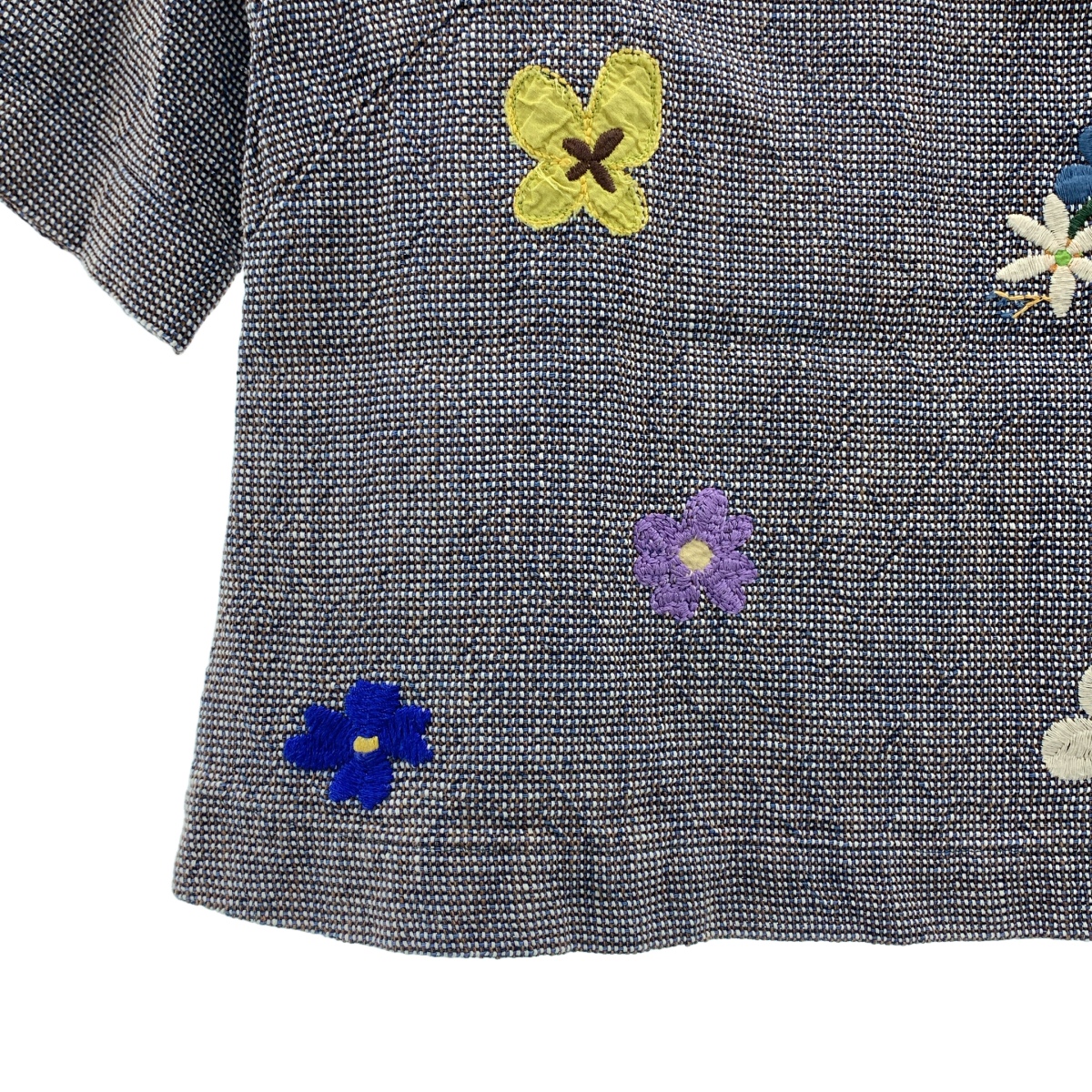 45r / フォーティファイブアール 刺し子 フラワー刺しゅう ブラウス