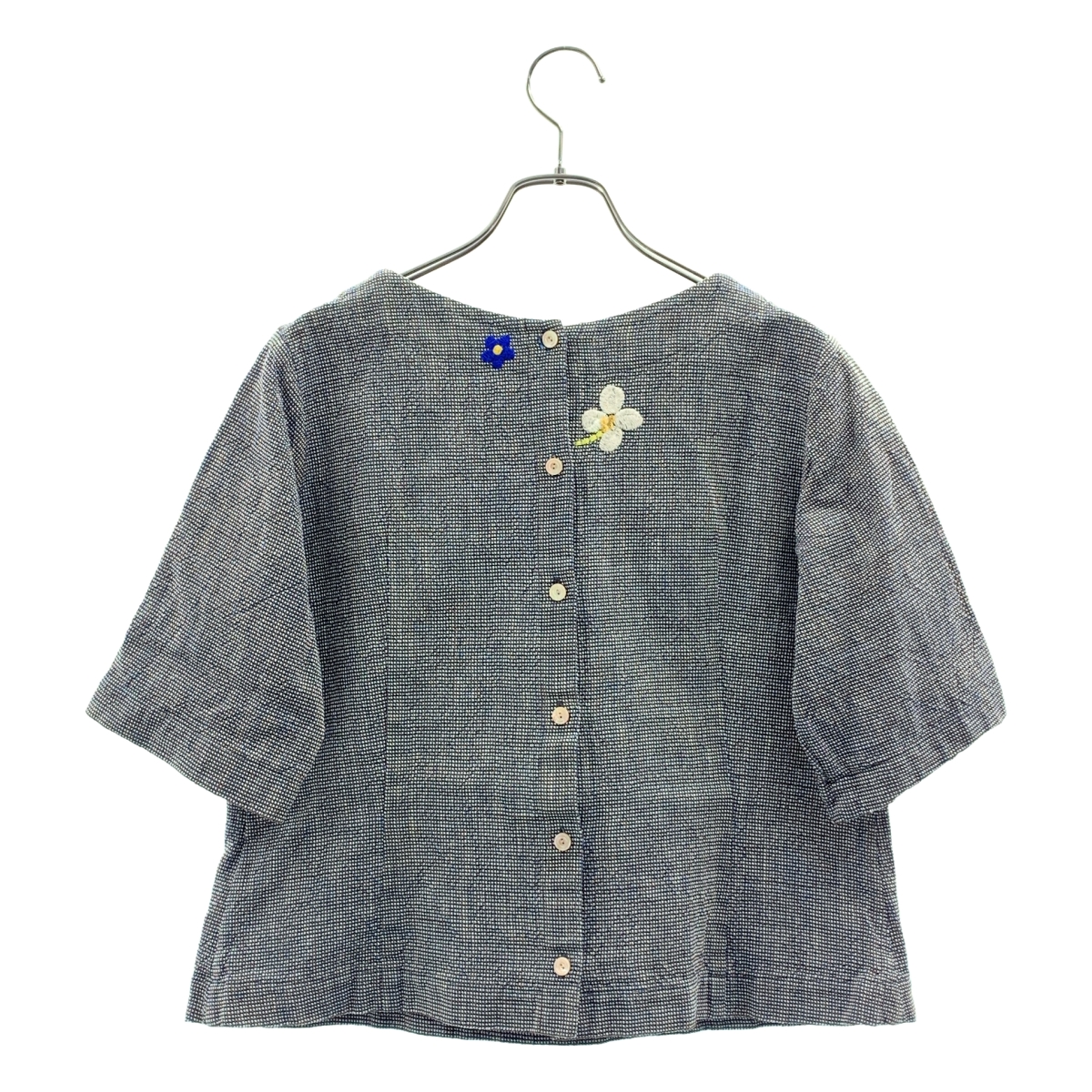 45r / フォーティファイブアール 刺し子 フラワー刺しゅう ブラウス