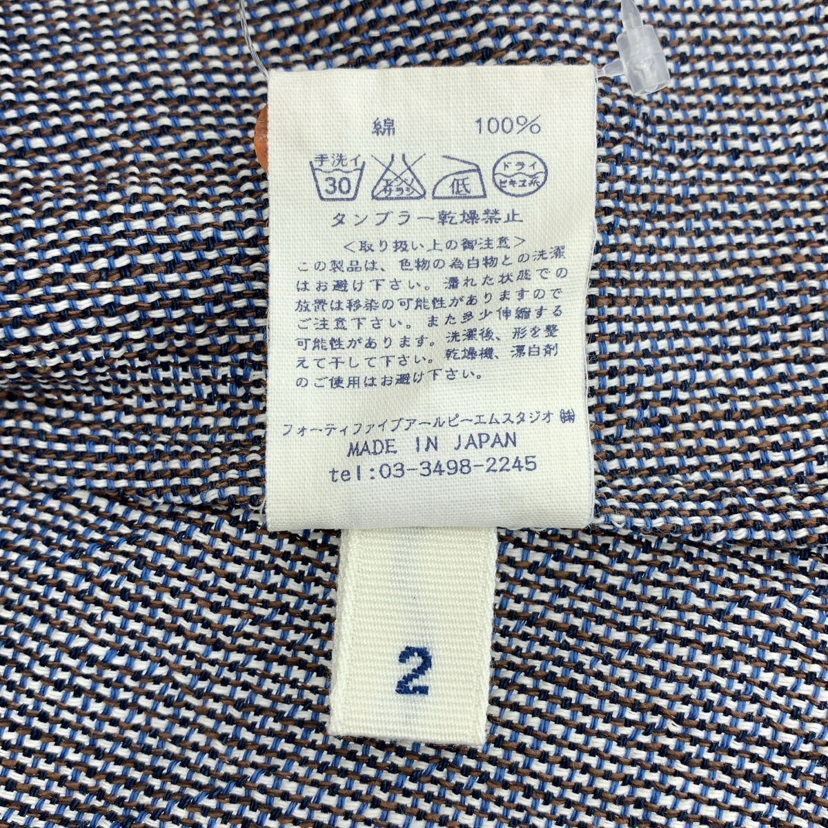 45r / フォーティファイブアール 刺し子 フラワー刺しゅう ブラウス