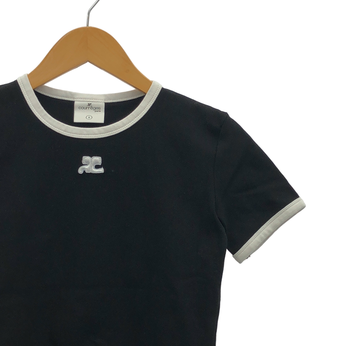 COURREGES / クレージュ ワンポイントロゴ クルーネック Tシャツ カットソー