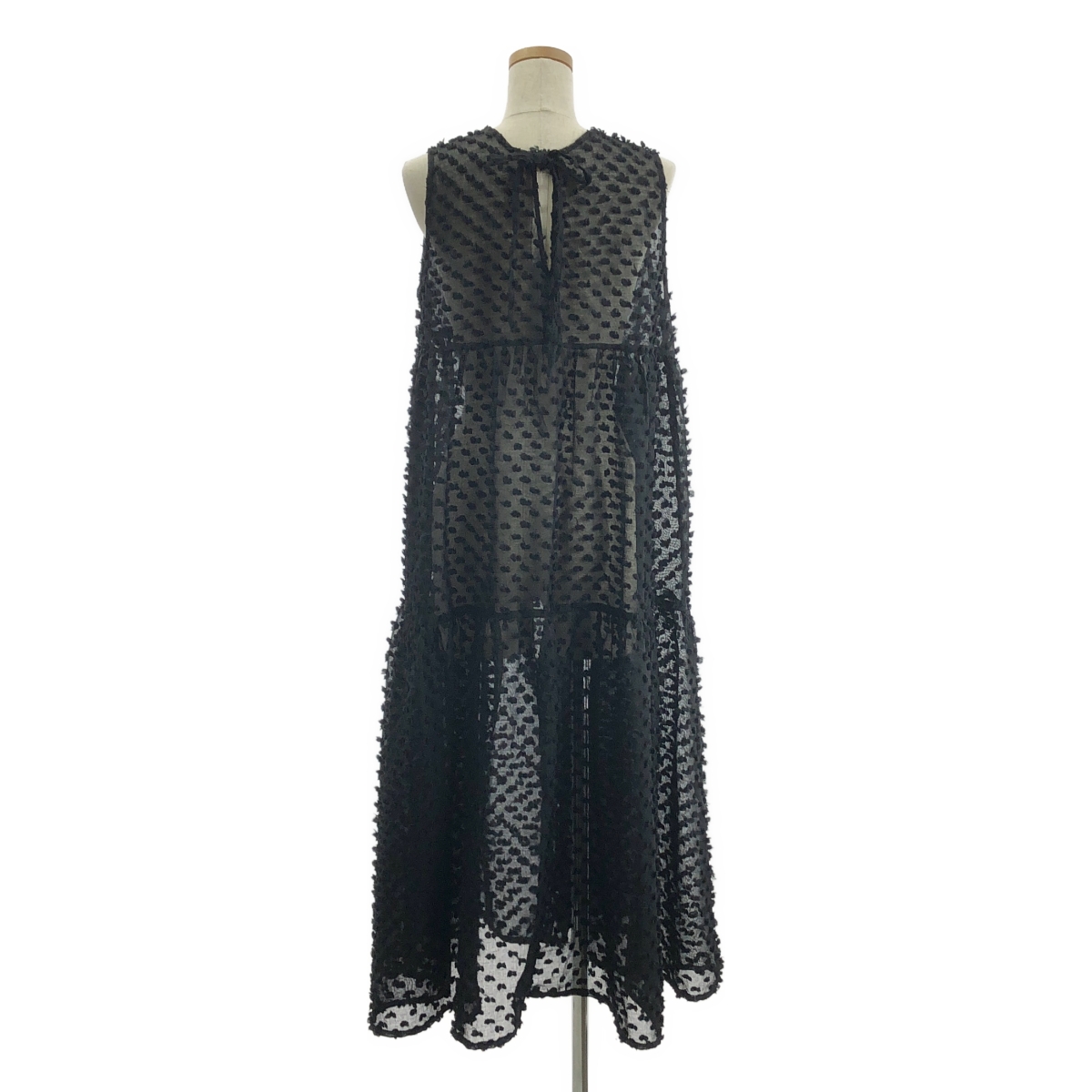 その他 【TORRAZZO DONNA / トラッゾドンナ】 2way dot tiered OP ドット ティアード シアー ワンピース